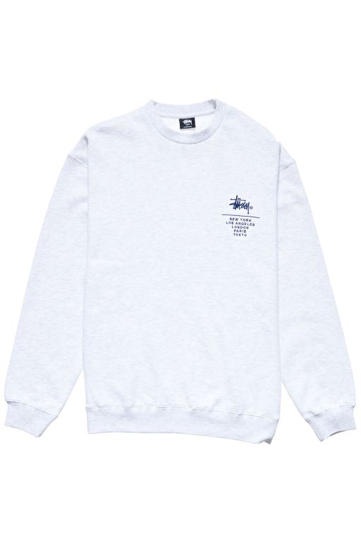 Stussy Mens City Stack Crew Sweaters White - WSZIE3095